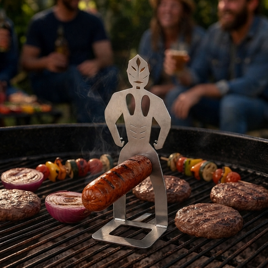 Stainless Steel BBQ Sausage Holder – Buy 1 Get 1 Free, 2 Pack, Funny Grilling Gadget Gift