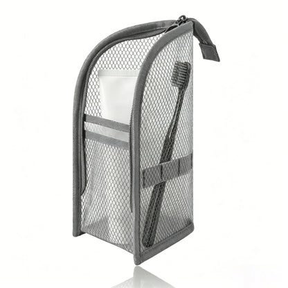 🔥LAST CHANCE!! ✨BUY 1 GET 1 FREE!!!🔥Mesh Zipper Travel Pouch – Leak-Proof Multi-Pocket Toiletry Organizer for Makeup & Essentials