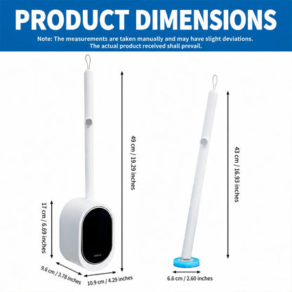Toilet Brush Kit – 24 Refills, No-Touch Rotating System, 3–4 Months of Cleaning