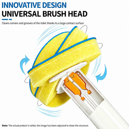 Toilet Brush Kit – 24 Refills, No-Touch Rotating System, 3–4 Months of Cleaning
