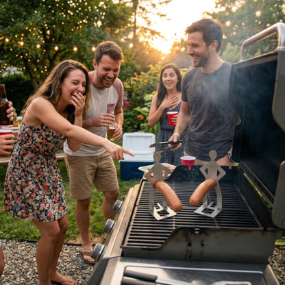 Stainless Steel BBQ Sausage Holder – Buy 1 Get 1 Free, 2 Pack, Funny Grilling Gadget Gift