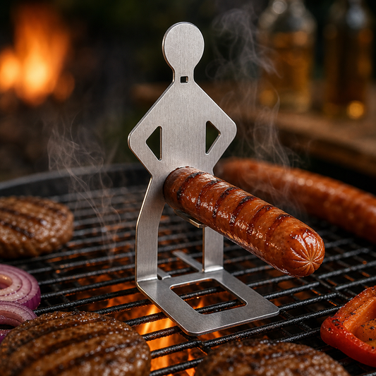 Stainless Steel BBQ Sausage Holder – Buy 1 Get 1 Free, 2 Pack, Funny Grilling Gadget Gift