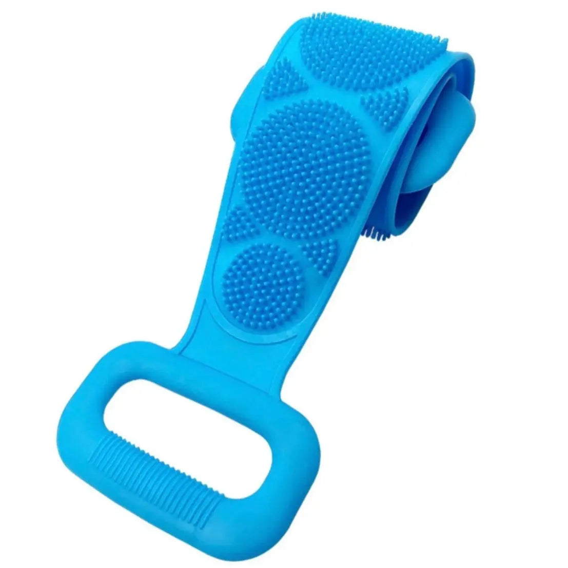 Dual-Sided Silicone Back Scrubber, Exfoliating Body Brush Strap, Gentle Bathing Accessory for All Skin Types, Shower Body Brush, Flexible Silicone Body Brush