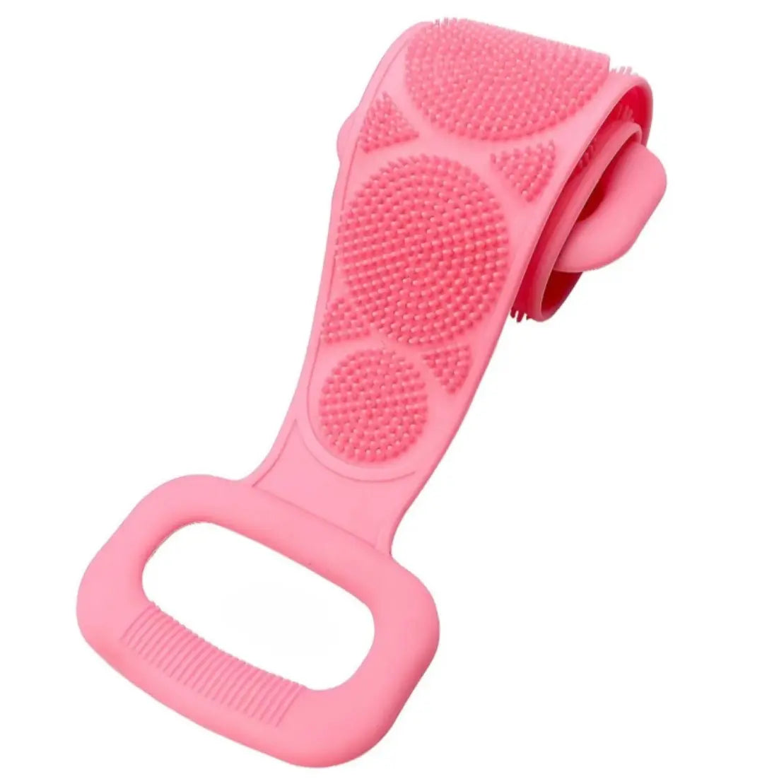 Dual-Sided Silicone Back Scrubber, Exfoliating Body Brush Strap, Gentle Bathing Accessory for All Skin Types, Shower Body Brush, Flexible Silicone Body Brush