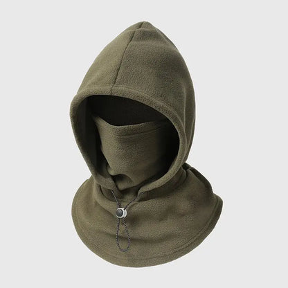 Integrated Flannel Warm Face Mask and Hat, Windproof and Warm for Outdoor Cycling, Autumn and Winter Style, Warm Hat with Neck Visor