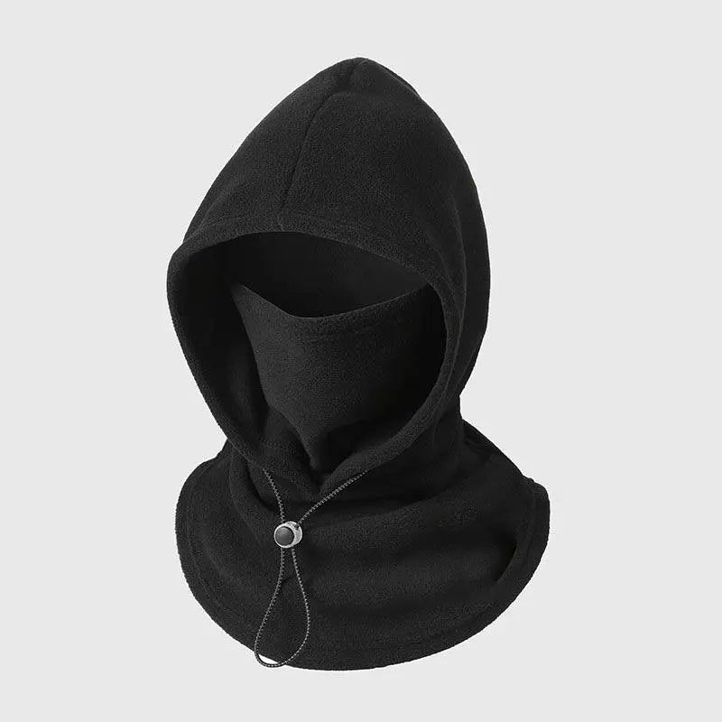 Integrated Flannel Warm Face Mask and Hat, Windproof and Warm for Outdoor Cycling, Autumn and Winter Style, Warm Hat with Neck Visor