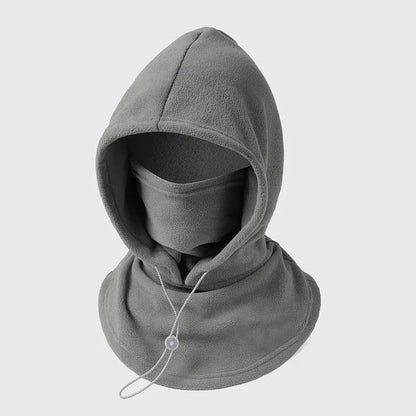 Integrated Flannel Warm Face Mask and Hat, Windproof and Warm for Outdoor Cycling, Autumn and Winter Style, Warm Hat with Neck Visor