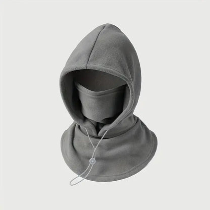 Integrated Flannel Warm Face Mask and Hat, Windproof and Warm for Outdoor Cycling, Autumn and Winter Style, Warm Hat with Neck Visor