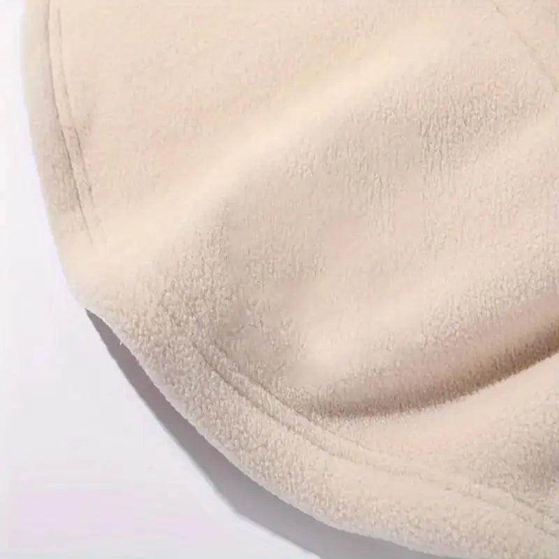 Integrated Flannel Warm Face Mask and Hat, Windproof and Warm for Outdoor Cycling, Autumn and Winter Style, Warm Hat with Neck Visor