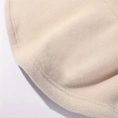 Integrated Flannel Warm Face Mask and Hat, Windproof and Warm for Outdoor Cycling, Autumn and Winter Style, Warm Hat with Neck Visor