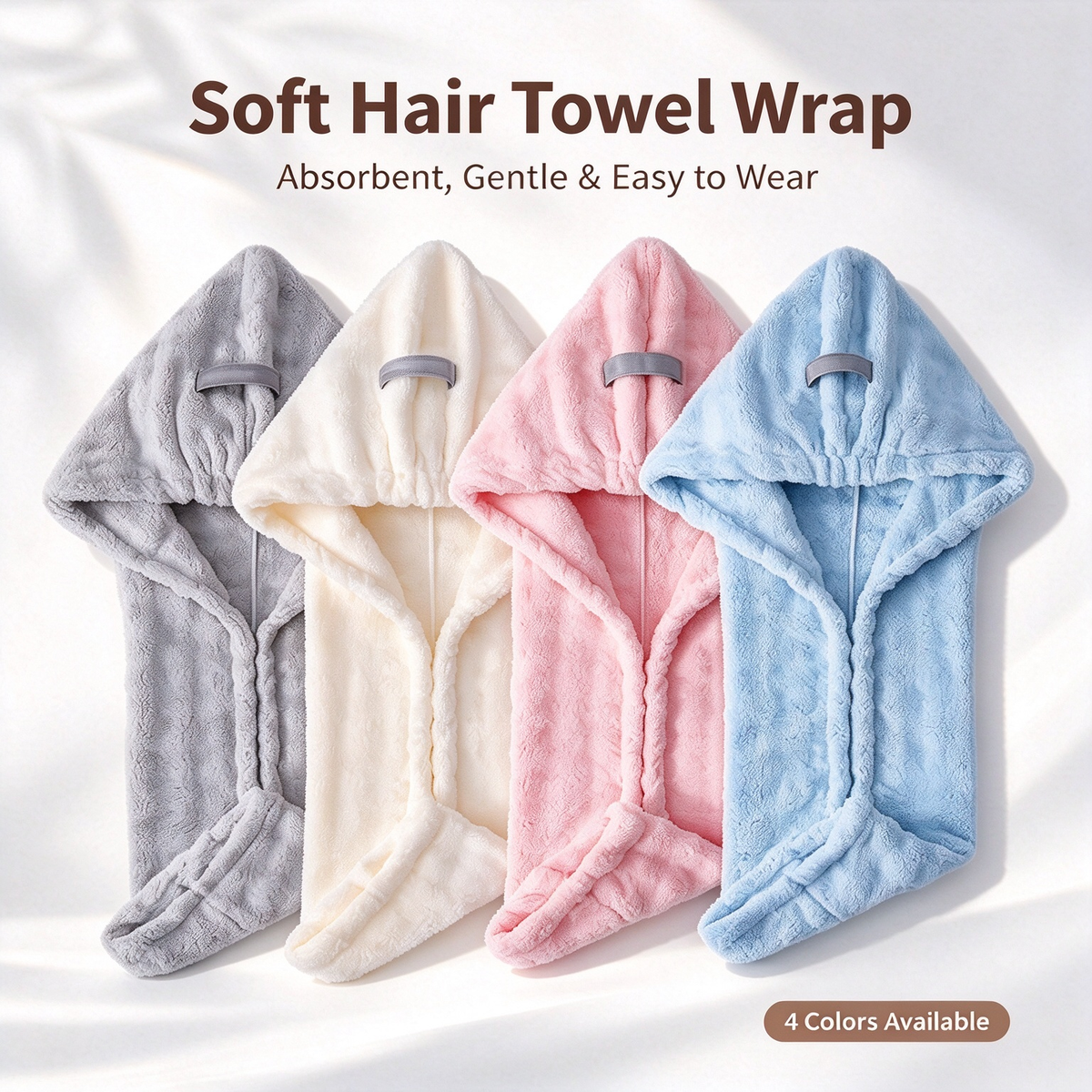 Extra-Thick Microfiber Hair Drying Towel Cap, Super Absorbent Quick-Dry Hair Wrap for Wet Hair, Buy 1 Get 1 Free