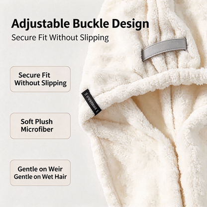 Extra-Thick Microfiber Hair Drying Towel Cap, Super Absorbent Quick-Dry Hair Wrap for Wet Hair, Buy 1 Get 1 Free