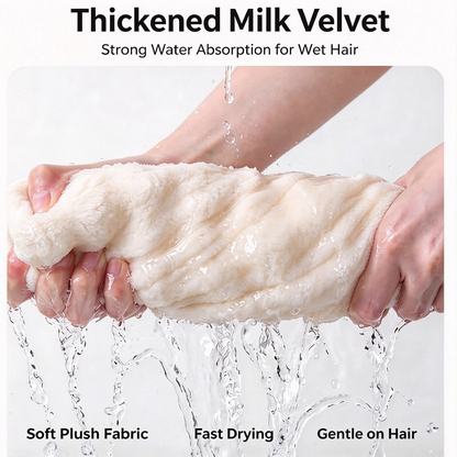 Extra-Thick Microfiber Hair Drying Towel Cap, Super Absorbent Quick-Dry Hair Wrap for Wet Hair, Buy 1 Get 1 Free